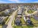 Aerial view of a suburban neighborhood featuring well-maintained homes and tree-lined streets at 3381 Stockdale St, Mount Pleasant, SC 29466