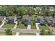 Aerial view showcasing the home's curb appeal and well-manicured landscaping at 4019 Cascades Thrust, Summerville, SC 29483