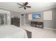 This primary bedroom is spacious and bright and features a ceiling fan and plenty of storage at 4019 Cascades Thrust, Summerville, SC 29483