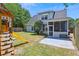 Spacious backyard showcasing a playhouse with a slide and outdoor recreation space at 402 Bay Creek Dr, Charleston, SC 29414