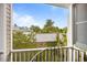 Balcony view overlooking rooftops and foliage, with blue sky above at 41 Legare St # C, Charleston, SC 29401