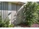 Convenient outdoor shower by the fence, perfect for rinsing off after the beach at 413 Station 22 1/2 St, Sullivans Island, SC 29482