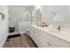 Elegant bathroom with double vanity, tiled shower, and modern fixtures at 4524 Orr St, North Charleston, SC 29405