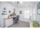 Modern home office with wood countertop desk, stylish decor, and natural light at 78 Branch Creek Trl, Summerville, SC 29483