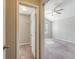 View from doorway of bedroom with ceiling fan, neutral walls, carpet, window and closet at 9418 Sweep Dr, Summerville, SC 29485
