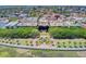An aerial view showcasing a beautifully landscaped park, fountain, and nearby architecture in Charleston, SC at 1 Vendue Range # I, Charleston, SC 29401