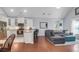 Open-concept kitchen and living room with a breakfast bar at 1126 Rearick Rd, Johns Island, SC 29455