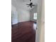 View of the bedroom featuring hardwood floors, a ceiling fan, and natural light at 1297 Segar St, Johns Island, SC 29455