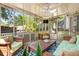 Relaxing screened porch with comfortable seating and views of the backyard at 1337 Horseshoe Bnd, Mount Pleasant, SC 29464