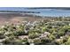 A scenic aerial shot captures homes amidst a picturesque coastal landscape at 1406 Glencoe Dr, Mount Pleasant, SC 29464
