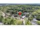 An aerial view of a lovely home surrounded by mature trees at 1406 Glencoe Dr, Mount Pleasant, SC 29464