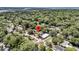 An aerial view of a beautiful home surrounded by lush greenery at 1406 Glencoe Dr, Mount Pleasant, SC 29464