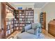 Cozy library featuring built-in bookshelves and comfortable seating at 1406 Glencoe Dr, Mount Pleasant, SC 29464