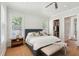 Cozy main bedroom featuring neutral tones, carpet, and walk-in closet access at 1474 Indian St, Mount Pleasant, SC 29464