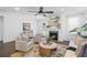 Inviting living room features a fireplace and comfortable seating, perfect for relaxation and entertaining guests at 176 Clearblue Loop, Summerville, SC 29486