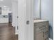 Convenient powder room with a stylish vanity and mirror, perfect for guests and everyday use at 176 Clearblue Loop, Summerville, SC 29486