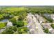Scenic aerial view showcasing a well-planned community with lush greenery, a pond, and nicely spaced homes at 2254 Show Basket Way, Mount Pleasant, SC 29466