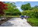 Well landscaped patio with comfortable outdoor seating surrounded by lush greenery at 2254 Show Basket Way, Mount Pleasant, SC 29466