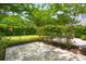 Back yard with green lush lawn, beautiful trees and a stone paved section at 2254 Show Basket Way, Mount Pleasant, SC 29466