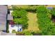 Aerial view of a backyard featuring lush greenery and mature trees at 2254 Show Basket Way, Mount Pleasant, SC 29466