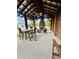 Community pavilion featuring a fireplace, ceiling fan, and seating at 2324 Town Woods Rd, Charleston, SC 29414