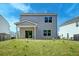 Rear view of a two-story home, featuring a covered patio and a spacious backyard ready for landscaping at 239 Parkwood Vista Way, Summerville, SC 29486