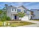 Charming two-story home with blue shutters, a manicured lawn and a two car garage at 239 Parkwood Vista Way, Summerville, SC 29486