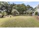 Expansive backyard with lush green grass, mature trees, and plenty of room for outdoor activities at 2624 Jenkins Point Rd, Seabrook Island, SC 29455