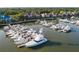 Marina with numerous boats docked in a waterfront setting with neighborhood view at 2624 Jenkins Point Rd, Seabrook Island, SC 29455