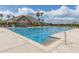 Outdoor pool with comfortable lounge chairs, umbrellas, and a splashpad for the  at 2624 Jenkins Point Rd, Seabrook Island, SC 29455