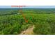 Aerial view of the home surrounded by a forest at 312 Piney Grove Rd, Cross, SC 29436