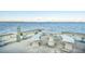Picturesque waterfront area with benches and a table, offering serene views of the bay and bridge in the distance at 330 Concord St # 2F, Charleston, SC 29401
