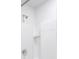 Clean white tiled walk-in shower featuring sleek fixtures and a minimalist design at 331 Tiliwa St, Summerville, SC 29486