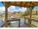 Gazebo on dock with sink and views of the water and surrounding neighborhood at 332 Bayley Rd, Daniel Island, SC 29492