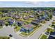 Drone shot shows a well-maintained neighborhood with various home styles and lush greenery at 3801 Canary Ct, North Charleston, SC 29420