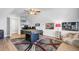 Spacious bonus room with hardwood floors, a ceiling fan and plenty of natural light at 3801 Canary Ct, North Charleston, SC 29420