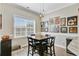 Charming dining area featuring a wood table, modern lighting, and elegant wall art at 3801 Canary Ct, North Charleston, SC 29420