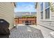 Outdoor patio with dining set, umbrella, and privacy fence with views of home at 383 Oak Park St, Summerville, SC 29486