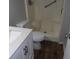 Bathroom featuring a shower, new vanity, and stylish fixtures at 409 Robin Dr, Goose Creek, SC 29445