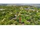 Aerial view of a residence nestled among lush greenery, indicating a serene and private setting at 520 Yale Dr, Charleston, SC 29412