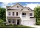 Charming two-story home with white siding, black accents, and a well-manicured lawn at 543 Verdi Dr, Summerville, SC 29486