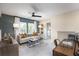 Cozy living room with a comfortable sofa, natural light, and a calming color scheme at 543 Verdi Dr, Summerville, SC 29486