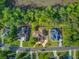 Stunning aerial view of suburban homes nestled among lush trees and well-manicured lawns at 5433 Clearview Dr, North Charleston, SC 29420