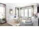 Cozy living room with neutral tones, comfortable seating, and large windows at 774 Clay Field Trl, Summerville, SC 29485