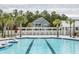 Stunning community pool with palm trees and lounge chairs, perfect for relaxation at 774 Clay Field Trl, Summerville, SC 29485