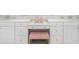 Bathroom vanity with double sinks, drawers and makeup table at 786 Clay Field Trl, Summerville, SC 29485