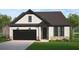 Charming home with a two car garage, stone accents, black trim and a well-manicured lawn at 8633 Connor Ct, North Charleston, SC 29406