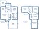 Detailed floor plan showcasing the layout of the first and second floor, including room dimensions at 106 Trimley Ct, Goose Creek, SC 29445