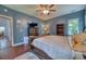 Serene main bedroom with hardwood floors, offering a tranquil retreat for relaxation at 106 Trimley Ct, Goose Creek, SC 29445