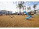Community playground featuring slides and play equipment on a well-maintained, wood-chip lot at 107 Clear Bend Ln, Summerville, SC 29486